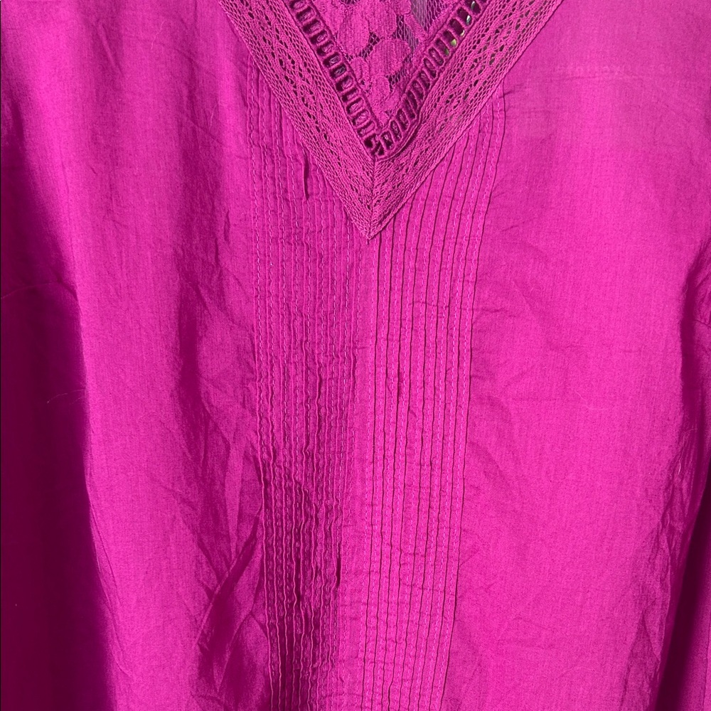 FARM rio for Anthropology Cotton Magenta Top Size Small - Picture 4 of 13